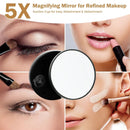 360¬∞ Rotatable Vanity Makeup Mirror with 3 Color Lighting Modes and Touch Control-Black by LJGDeals