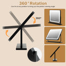 360¬∞ Rotatable Vanity Makeup Mirror with 3 Color Lighting Modes and Touch Control-Black