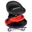 Rolling Mechanic Stool with Adjustable Height & Tool Trays by LJGDeals