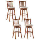 360¬∞ Rotating Counter Height Chairs Set of 4 with Backrest and Upholstered Seat by LJGDeals