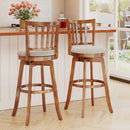 360¬∞ Rotating Counter Height Chairs Set of 4 with Backrest and Upholstered Seat