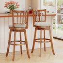 360¬∞ Rotating Counter Height Chairs Set of 4 with Backrest and Upholstered Seat by LJGDeals