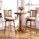 360¬∞ Rotating Counter Height Chairs Set of 4 with Backrest and Upholstered Seat by LJGDeals