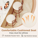 360¬∞ Rotating Counter Height Chairs Set of 4 with Backrest and Upholstered Seat by LJGDeals