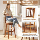 360¬∞ Rotating Counter Height Chairs Set of 4 with Backrest and Upholstered Seat by LJGDeals