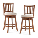 360¬∞ Rotating Counter Height Chairs Set of 2 with Upholstered Seat and Backrest by LJGDeals