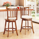 360¬∞ Rotating Counter Height Chairs Set of 2 with Upholstered Seat and Backrest