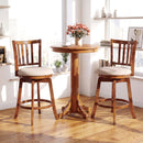 360¬∞ Rotating Counter Height Chairs Set of 2 with Upholstered Seat and Backrest