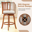 360¬∞ Rotating Counter Height Chairs Set of 2 with Upholstered Seat and Backrest by LJGDeals
