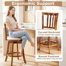 360¬∞ Rotating Counter Height Chairs Set of 2 with Upholstered Seat and Backrest by LJGDeals