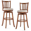 360¬∞ Rotating Counter Height Chairs Set of 2 with Upholstered Seat and Backrest by LJGDeals