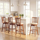 360¬∞ Rotating Counter Height Chairs Set of 2 with Upholstered Seat and Backrest by LJGDeals