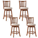 360¬∞ Rotating Counter Height Chairs Set of 4 with Backrest and Upholstered Seat
