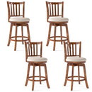 360¬∞ Rotating Counter Height Chairs Set of 4 with Backrest and Upholstered Seat by LJGDeals