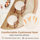 360¬∞ Rotating Counter Height Chairs Set of 4 with Backrest and Upholstered Seat by LJGDeals