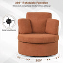 360¬∞ Swivel Accent Chair with Half Moon Storage Ottoman by LJGDeals