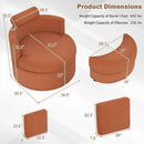 360¬∞ Swivel Accent Chair with Half Moon Storage Ottoman by LJGDeals