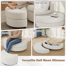 360¬∞ Swivel Accent Chair with Half Moon Storage Ottoman by LJGDeals