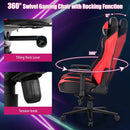 360¬∞ Swivel Computer Chair with Casters for Office Bedroom-Red by LJGDeals