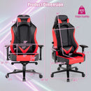 360¬∞ Swivel Computer Chair with Casters for Office Bedroom-Red by LJGDeals