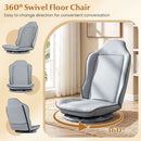 360° Swivel Floor Gaming Chair with Adjustable Backrest by LJGDeals
