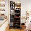 360¬∞ Swivel Freestanding Jewelry Cabinet with Lighted Full Length Mirror by DirectDeals