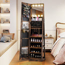 360¬∞ Swivel Freestanding Jewelry Cabinet with Lighted Full Length Mirror by LJGDeals
