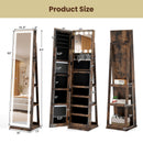 360¬∞ Swivel Freestanding Jewelry Cabinet with Lighted Full Length Mirror by LJGDeals