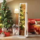 360¬∞ Swivel Freestanding Jewelry Cabinet with Lighted Full Length Mirror by LJGDeals