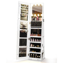 360¬∞ Swivel Freestanding Jewelry Cabinet with Lighted Full Length Mirror by LJGDeals