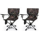 360¬∞ Swivel Hunting Chair Portable Foldable Hunting Chair Set of 2-Camo by LJGDeals