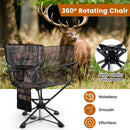 360¬∞ Swivel Hunting Chair Portable Foldable Hunting Chair Set of 2-Camo by LJGDeals