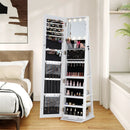360¬∞ Swivel Jewelry Cabinet with Full Length Mirror by LJGDeals