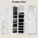 360¬∞ Swivel Jewelry Cabinet with Full Length Mirror by LJGDeals
