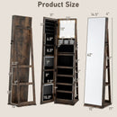 360¬∞ Swivel Jewelry Cabinet with Full Length Mirror by LJGDeals