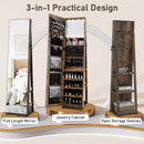 360¬∞ Swivel Jewelry Cabinet with Full Length Mirror by LJGDeals