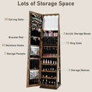 360¬∞ Swivel Jewelry Cabinet with Full Length Mirror by LJGDeals