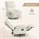 360° Swivel Rocking Chair with Cushioned Back for Living Room by LJGDeals
