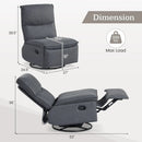 360° Swivel Rocking Chair with Cushioned Back for Living Room by DirectDeals