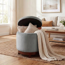 360° Swivel Velvet Foot Rest with Hidden Storage for Living Room by LJGDeals