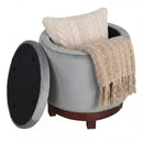 360° Swivel Velvet Foot Rest with Hidden Storage for Living Room by LJGDeals