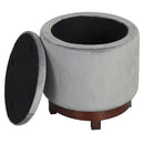 360° Swivel Velvet Foot Rest with Hidden Storage for Living Room by LJGDeals
