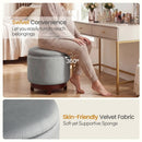 360° Swivel Velvet Foot Rest with Hidden Storage for Living Room by DirectDeals