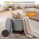 360° Swivel Velvet Foot Rest with Hidden Storage for Living Room by LJGDeals