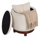 360° Swivel Velvet Foot Rest with Hidden Storage for Living Room by LJGDeals