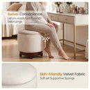 360° Swivel Velvet Foot Rest with Hidden Storage for Living Room by LJGDeals