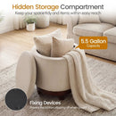 360° Swivel Velvet Foot Rest with Hidden Storage for Living Room by LJGDeals