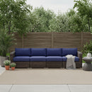 Luxurious Wicker Patio Sectional With Weather Resistant Sunbrella Cushions