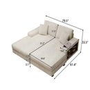 Convertible Sectional Sofa, Sleeper Oversized Living Room Lounge by HouseOfZazla