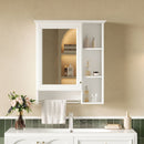 Modern 3 In 1 Bathroom Mirror Cabinet With Adjustable Shelf & Towel Bar by HouseOfZazla